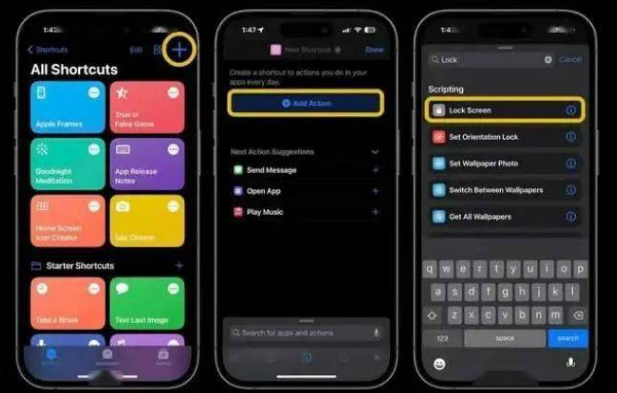 连江苹果14锁屏维修店分享iPhone14升级iOS16.4后如何创建锁屏快捷方式 